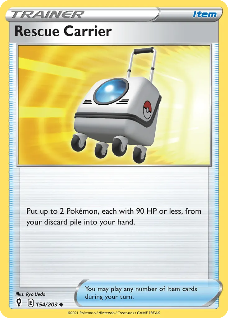Rescue Carrier — Evolving Skies 154 Pokémon card