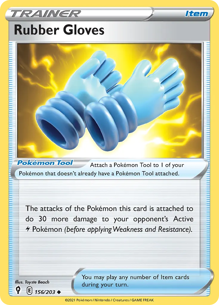 Rubber Gloves — Evolving Skies 156 Pokémon card