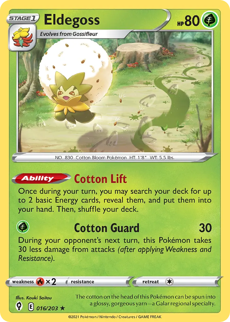 Eldegoss — Evolving Skies 16 Pokémon card