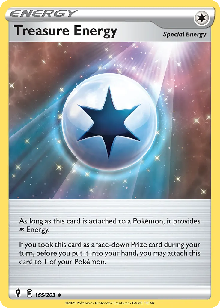 Treasure Energy — Evolving Skies 165 Pokémon card