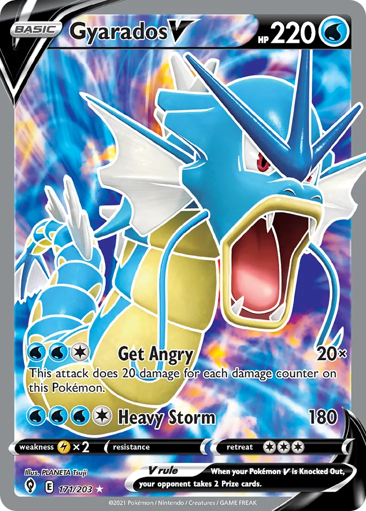 Gyarados V — Evolving Skies 171 Pokémon card