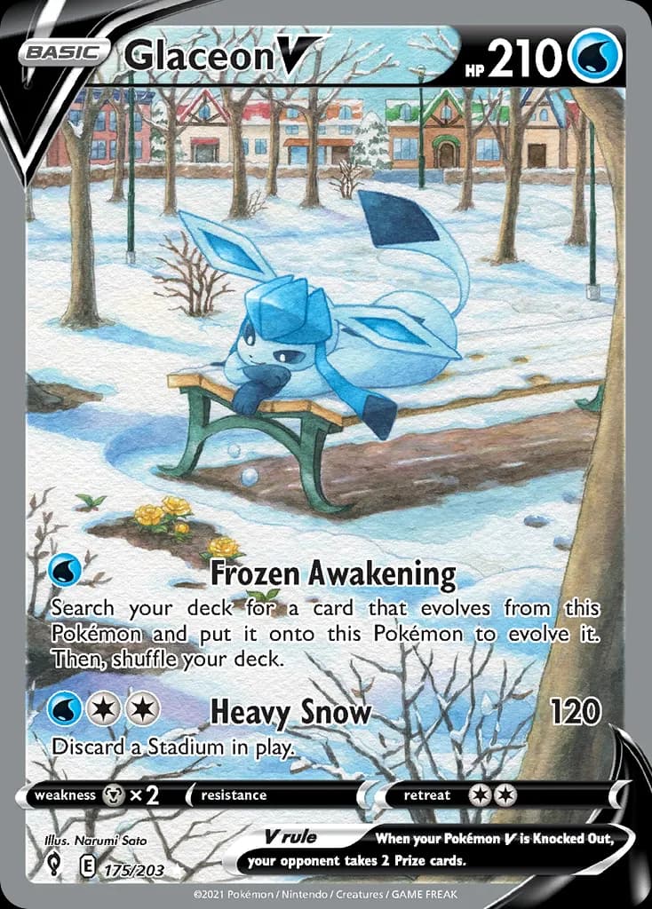 Glaceon V — Evolving Skies 175 Pokémon card