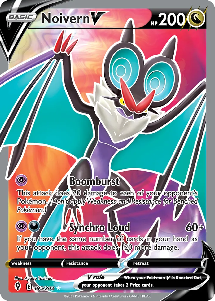 Noivern V — Evolving Skies 195 Pokémon card