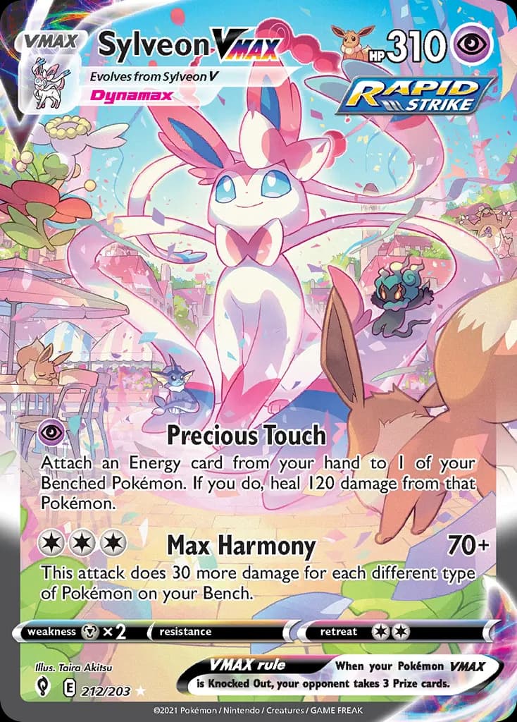 Sylveon VMAX — Evolving Skies 212 Pokémon card