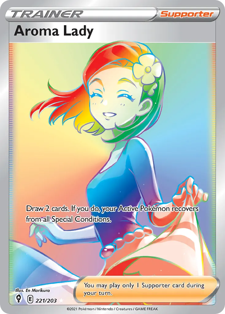 Aroma Lady — Evolving Skies 221 Pokémon card