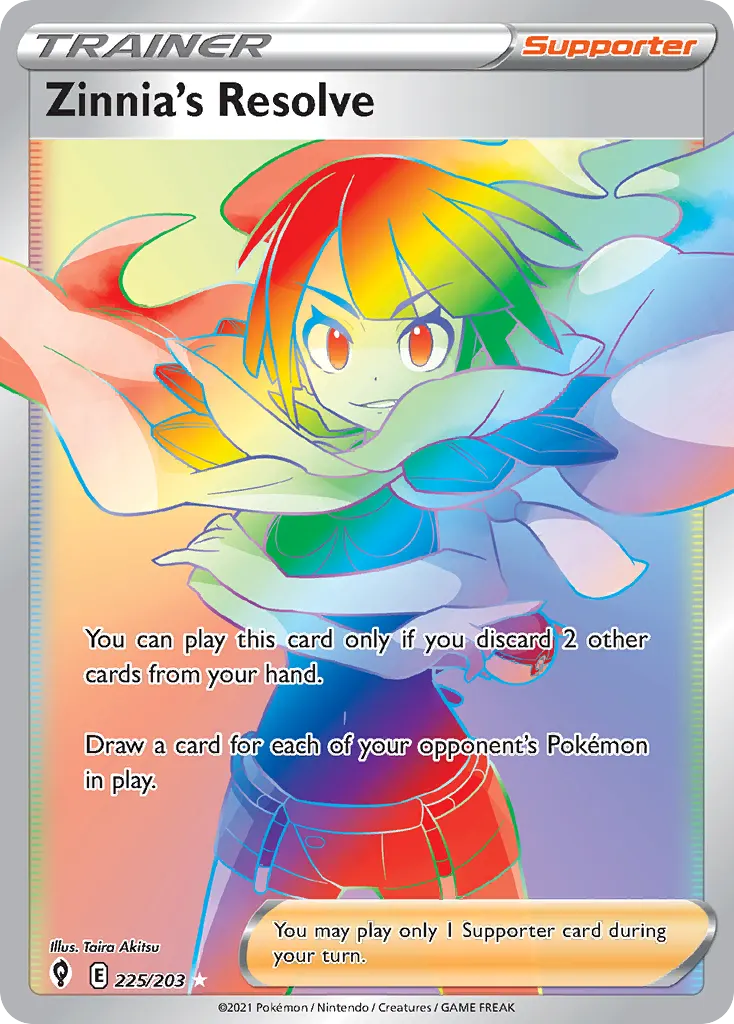 Zinnia's Resolve — Evolving Skies 225 Pokémon card