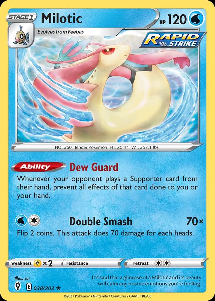Milotic — Evolving Skies 38 Pokémon card