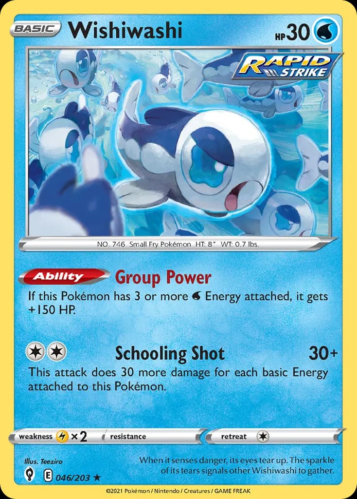 Wishiwashi — Evolving Skies 46 Pokémon card