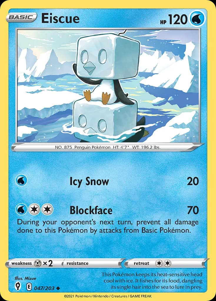 Eiscue — Evolving Skies 47 Pokémon card