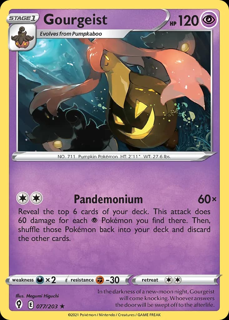 Gourgeist — Evolving Skies 77 Pokémon card
