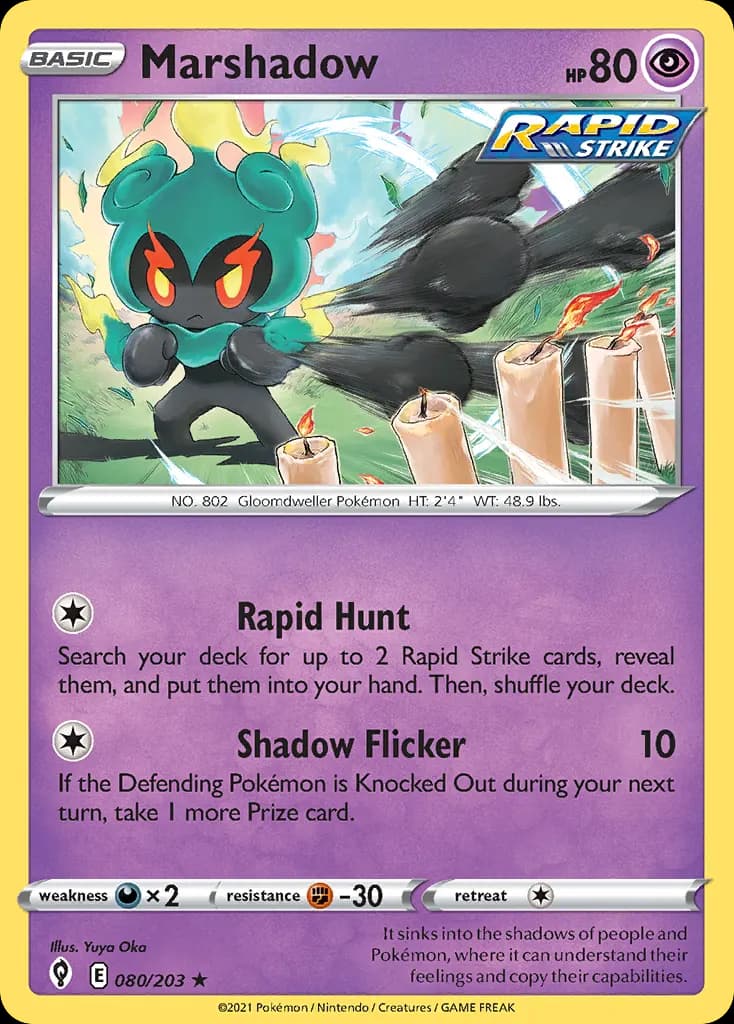 Marshadow — Evolving Skies 80 Pokémon card