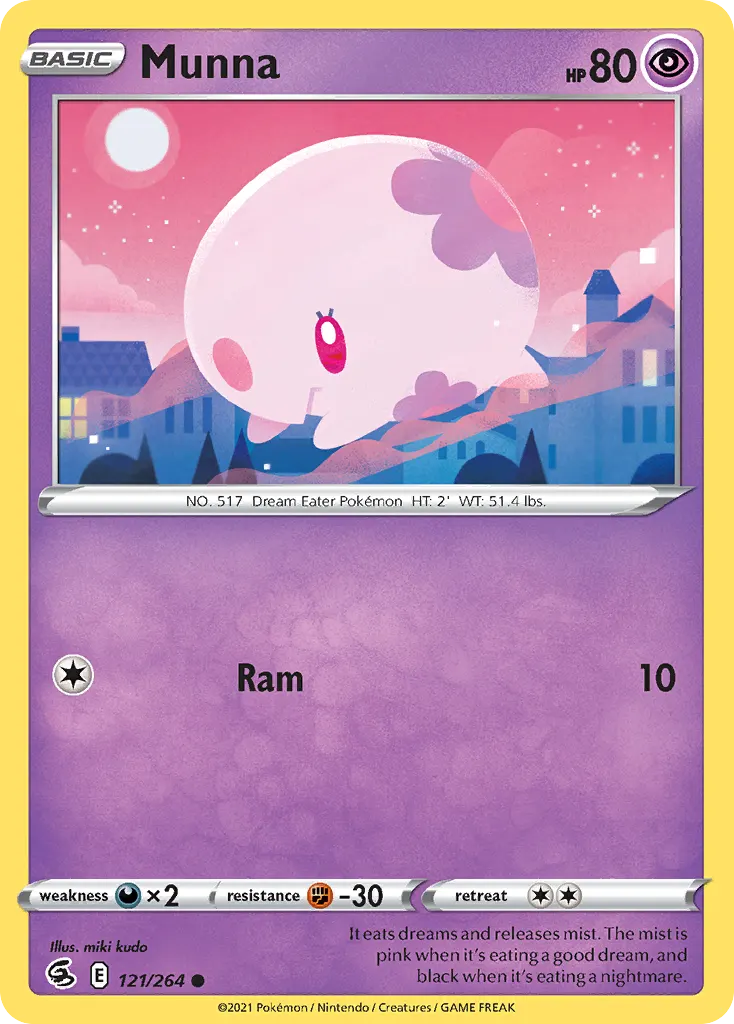 Munna — Fusion Strike 121 Pokémon card
