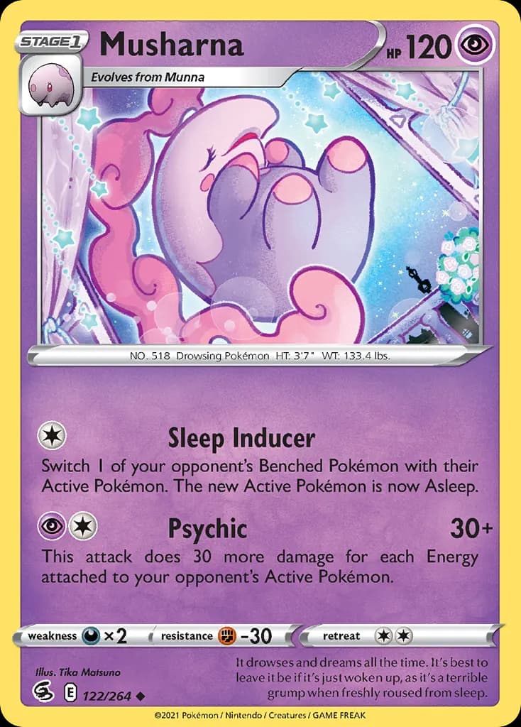 Musharna — Fusion Strike 122 Pokémon card