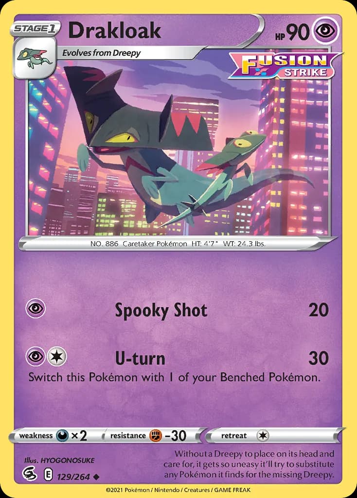 Drakloak — Fusion Strike 129 Pokémon card