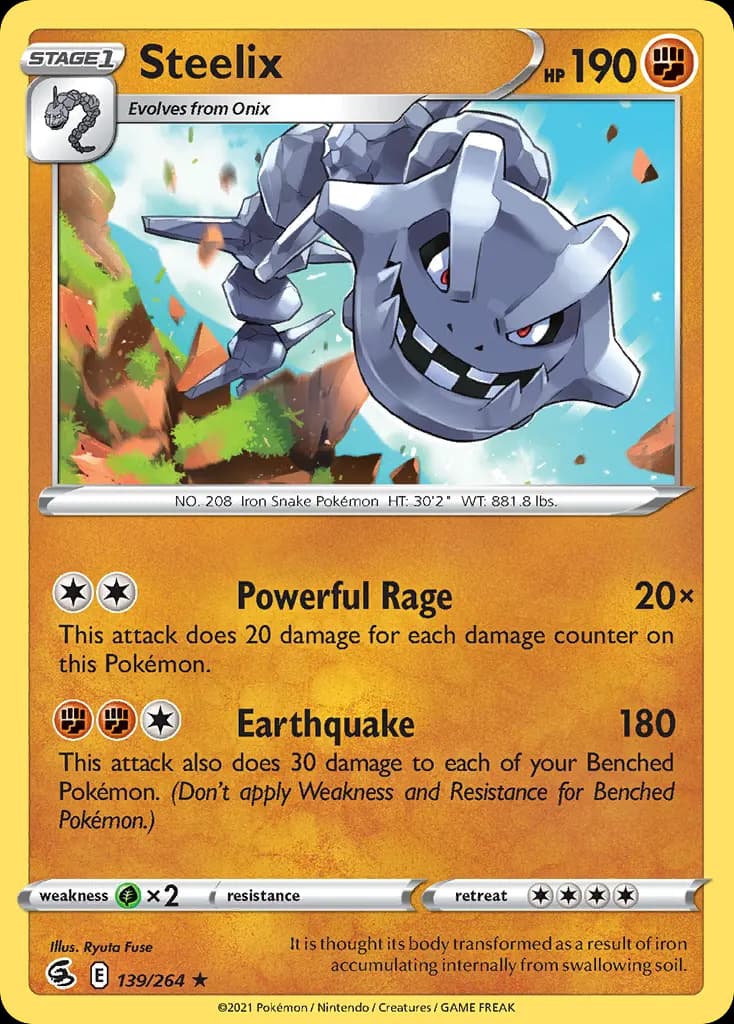 Steelix — Fusion Strike 139 Pokémon card