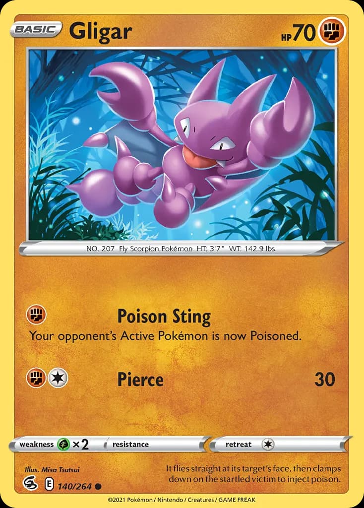 Gligar — Fusion Strike 140 Pokémon card