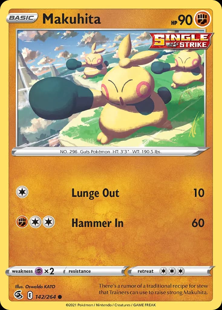 Makuhita — Fusion Strike 142 Pokémon card