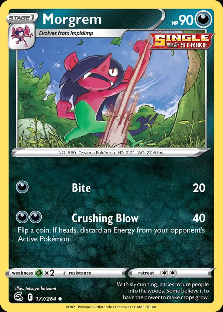 Morgrem — Fusion Strike 177 Pokémon card