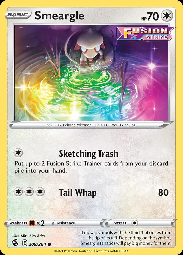 Smeargle — Fusion Strike 209 Pokémon card