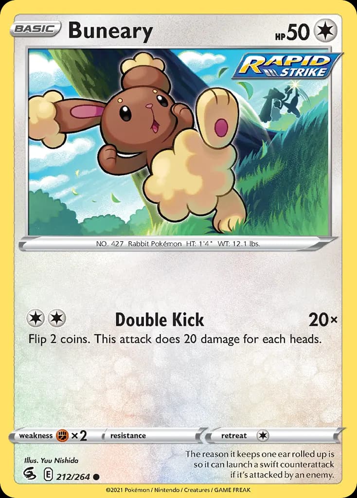 Buneary — Fusion Strike 212 Pokémon card