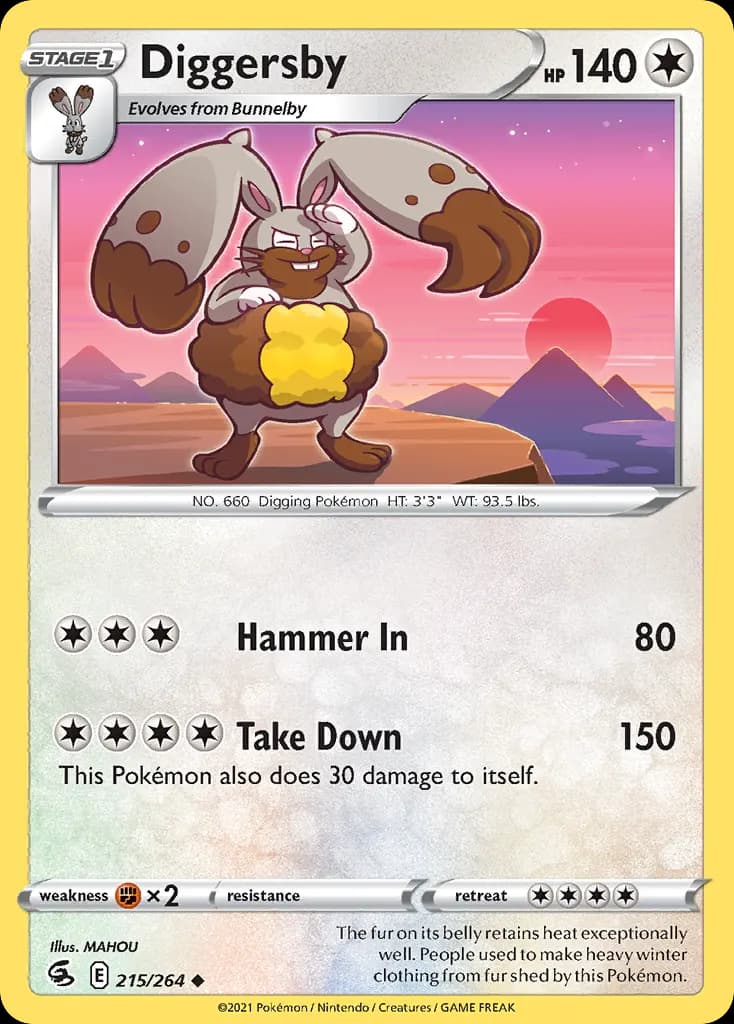 Diggersby — Fusion Strike 215 Pokémon card