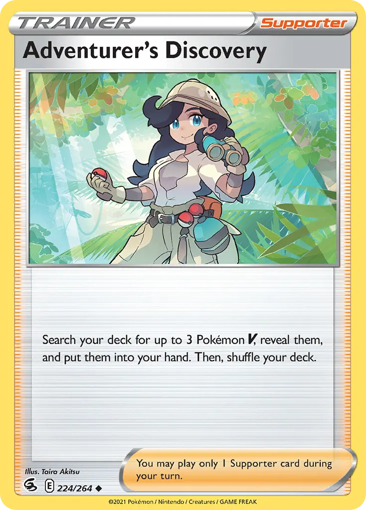 Adventurer's Discovery — Fusion Strike 224 Pokémon card