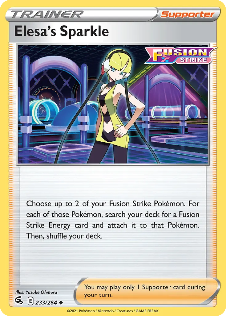 Elesa's Sparkle — Fusion Strike 233 Pokémon card