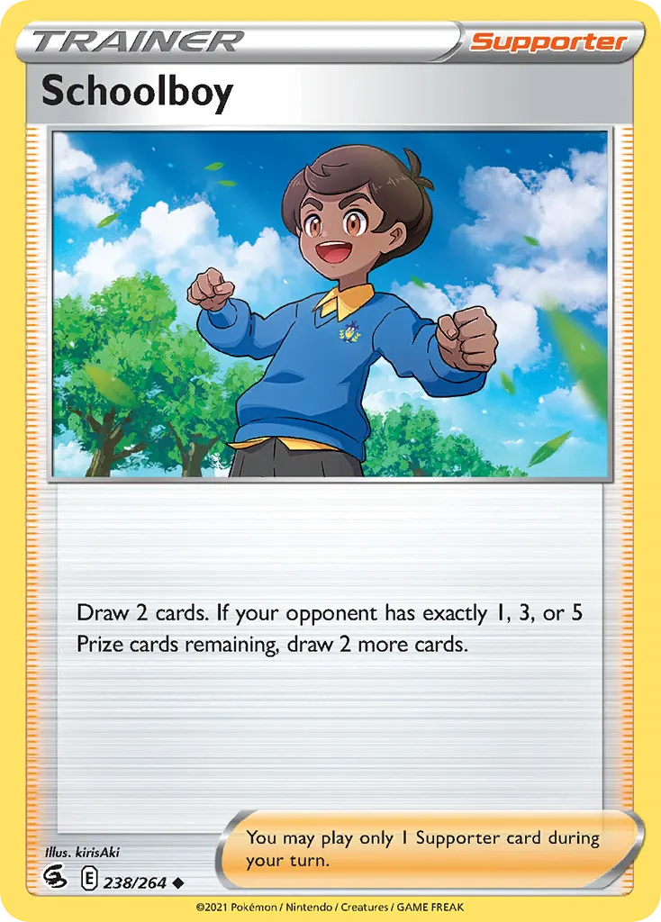 Schoolboy — Fusion Strike 238 Pokémon card