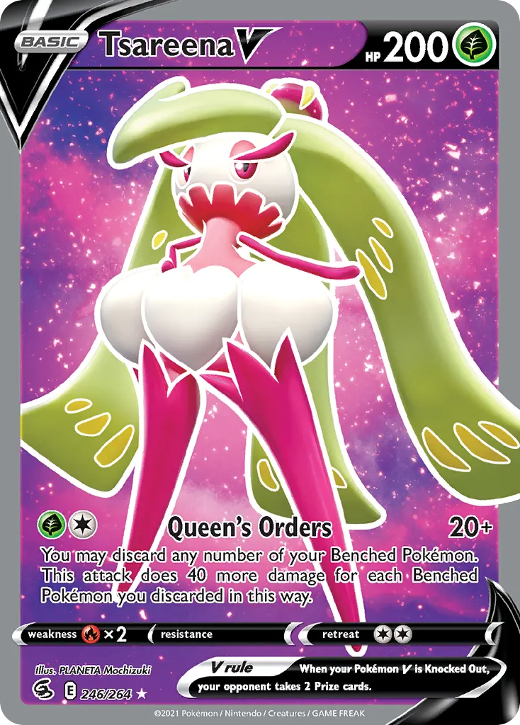 Tsareena V — Fusion Strike 246 Pokémon card