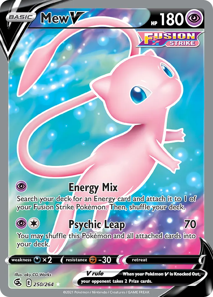 Mew V — Fusion Strike 250 Pokémon card