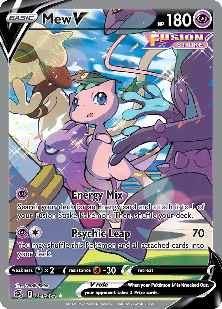 Mew V — Fusion Strike 251 Pokémon card