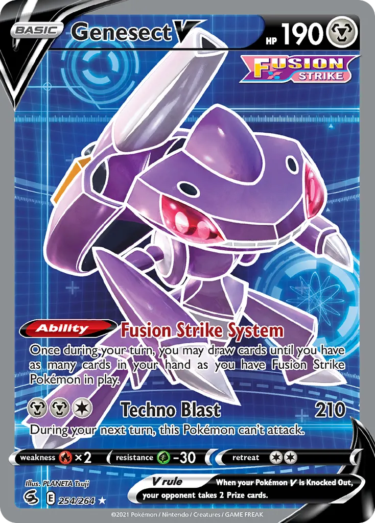 Genesect V — Fusion Strike 254 Pokémon card