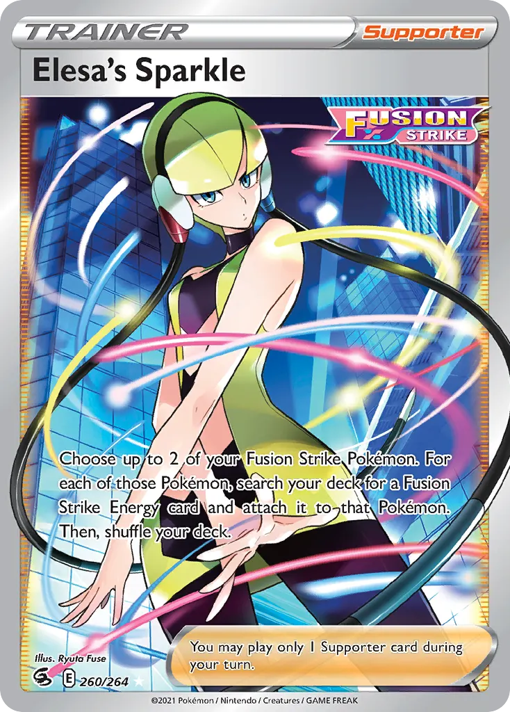 Elesa's Sparkle — Fusion Strike 260 Pokémon card