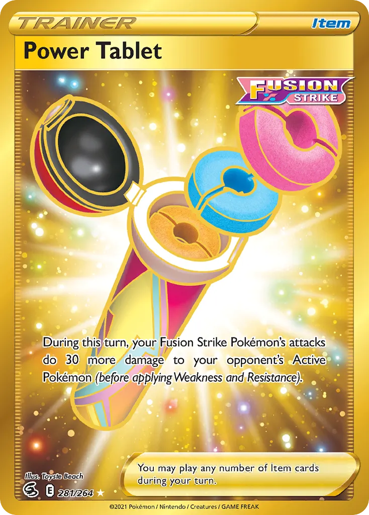 Power Tablet — Fusion Strike 281 Pokémon card