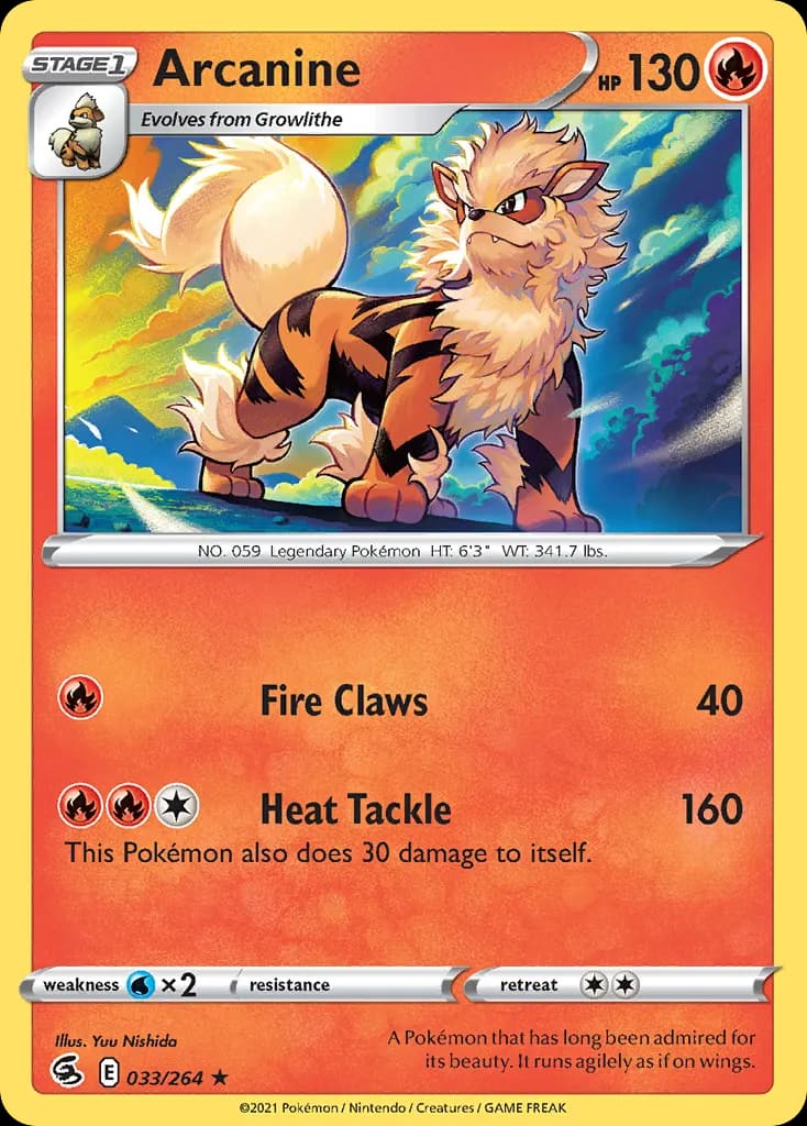 Arcanine — Fusion Strike 33 Pokémon card