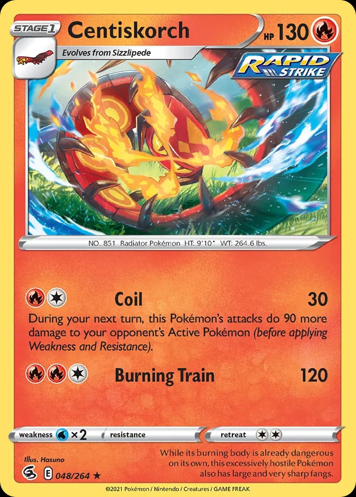 Centiskorch — Fusion Strike 48 Pokémon card