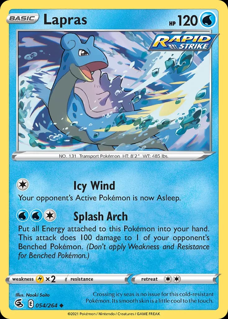 Lapras — Fusion Strike 54 Pokémon card
