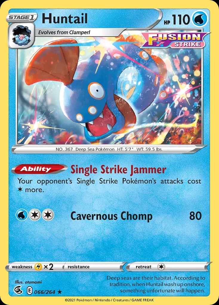 Huntail — Fusion Strike 66 Pokémon card