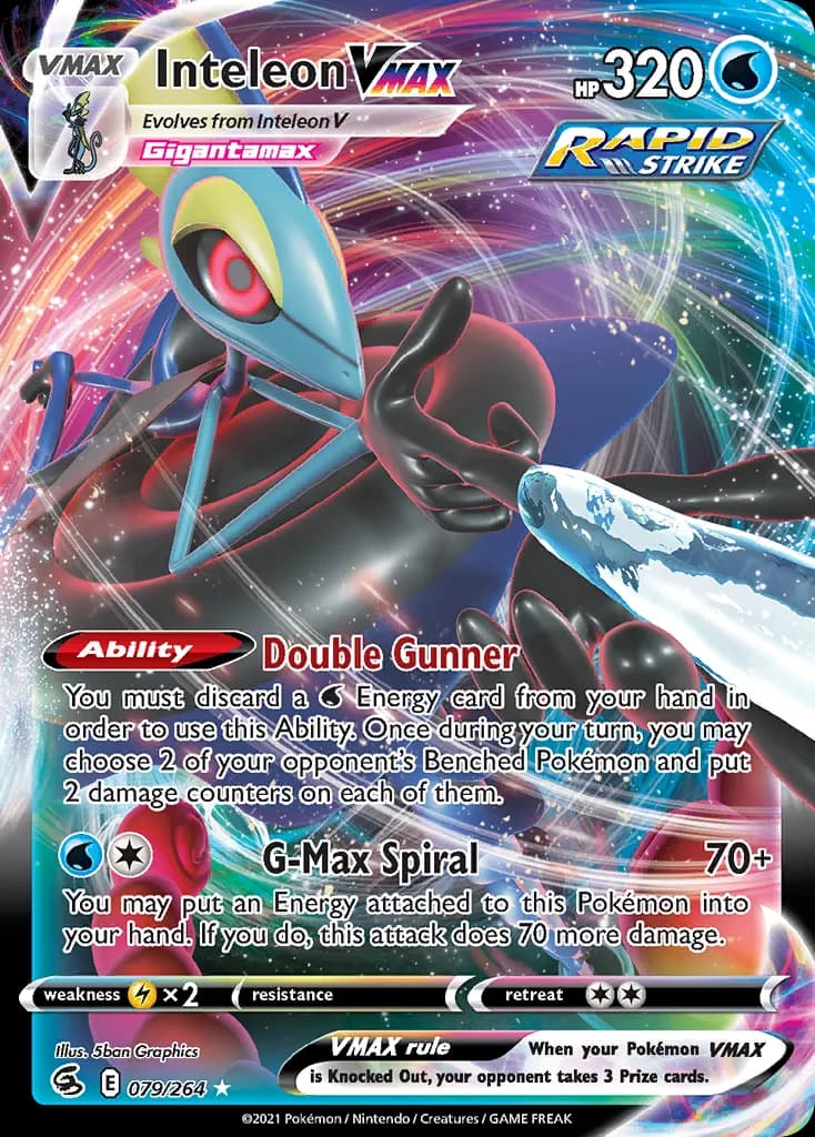 Inteleon VMAX — Fusion Strike 79 Pokémon card