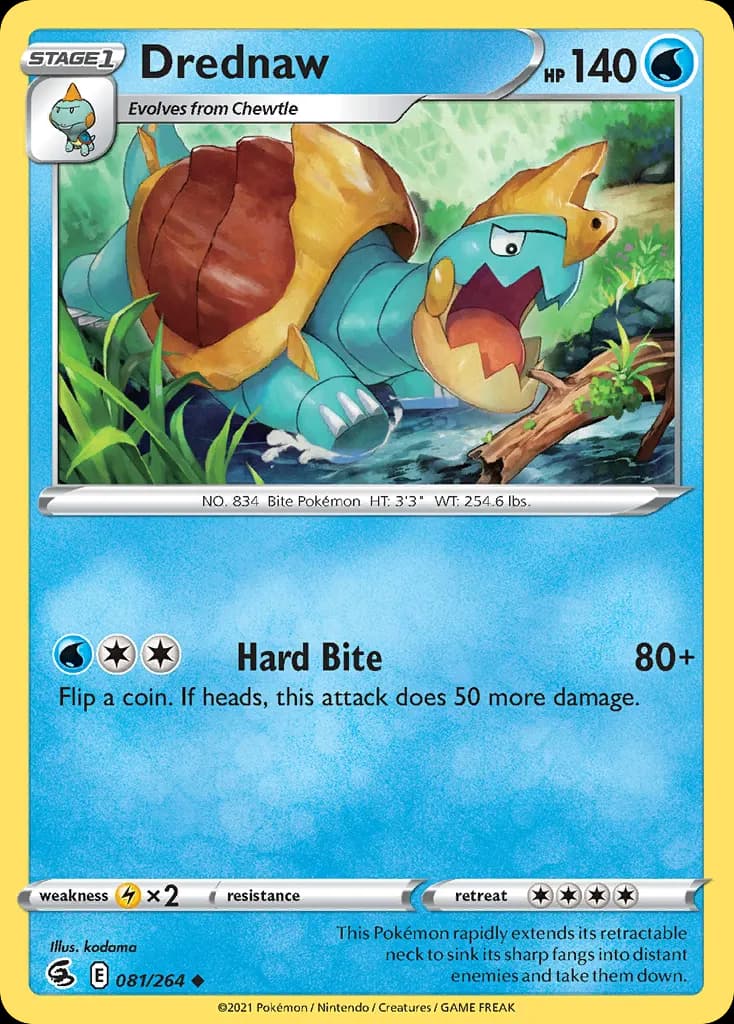 Drednaw — Fusion Strike 81 Pokémon card