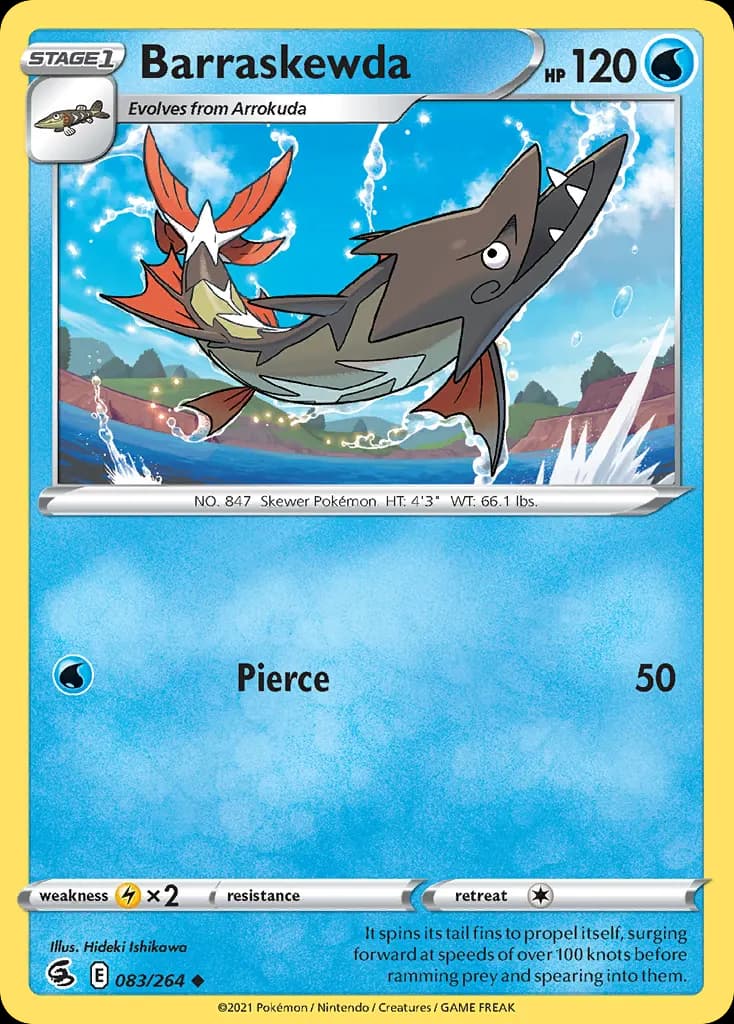 Barraskewda — Fusion Strike 83 Pokémon card