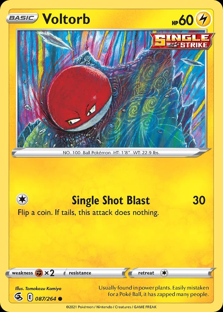 Voltorb — Fusion Strike 87 Pokémon card