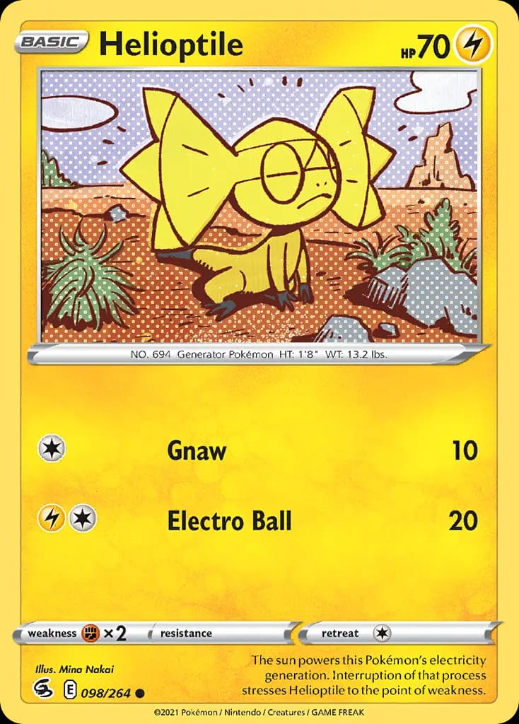 Helioptile — Fusion Strike 98 Pokémon card