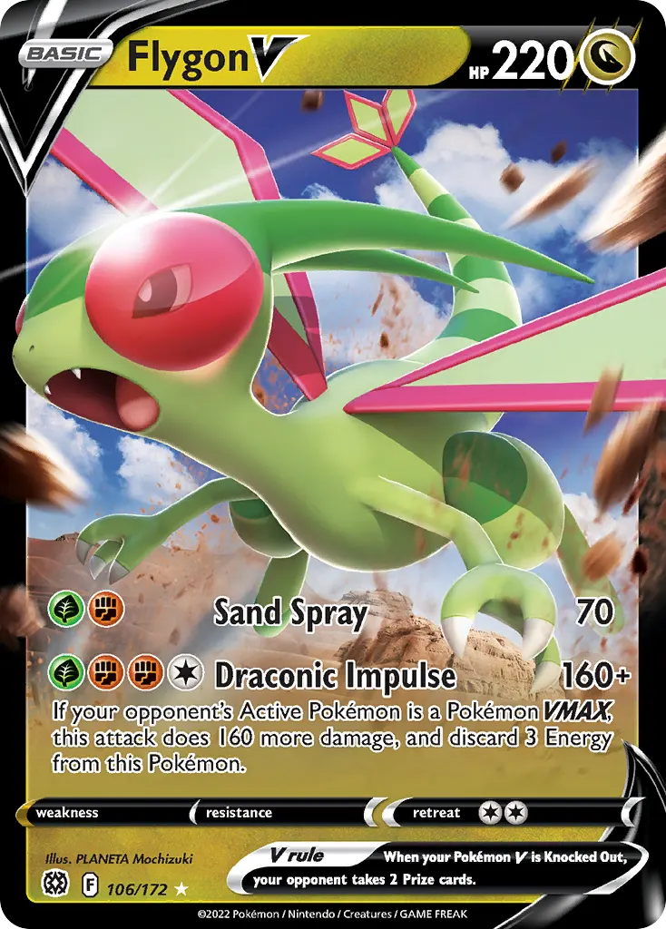 Flygon V — Brilliant Stars 106 Pokémon card