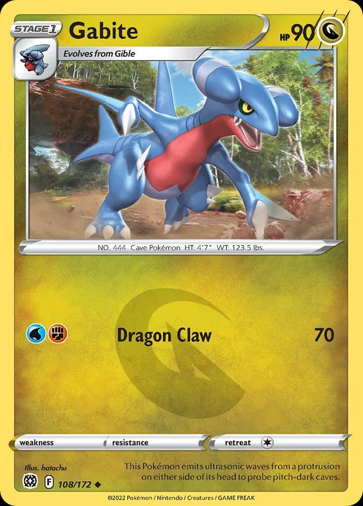 Gabite — Brilliant Stars 108 Pokémon card