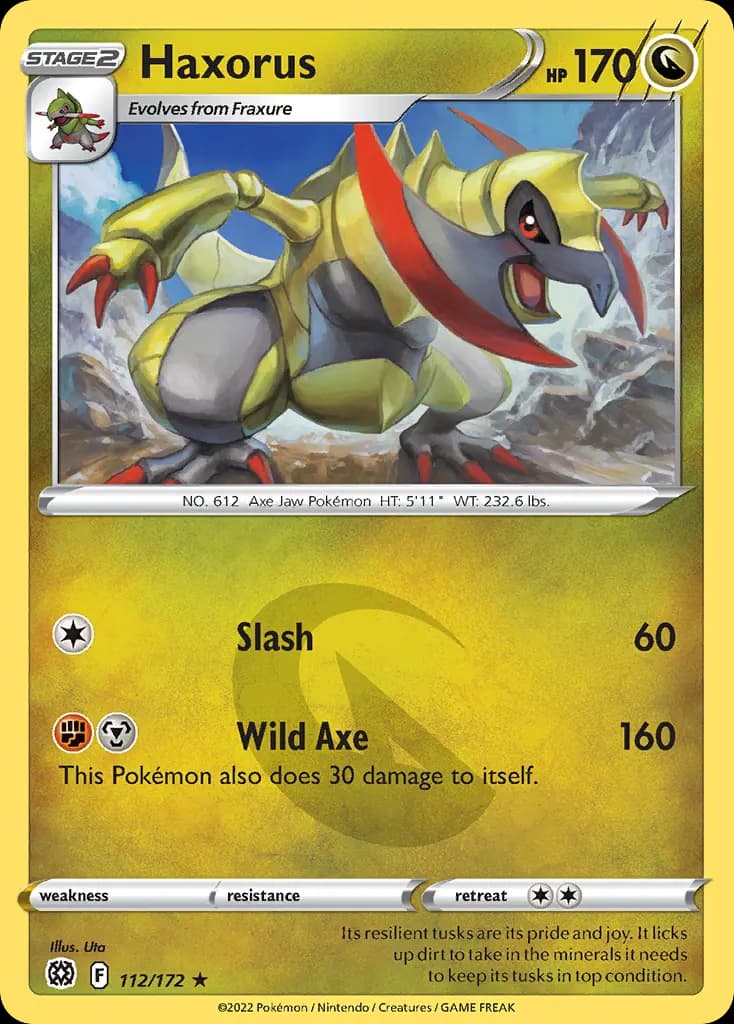 Haxorus — Brilliant Stars 112 Pokémon card