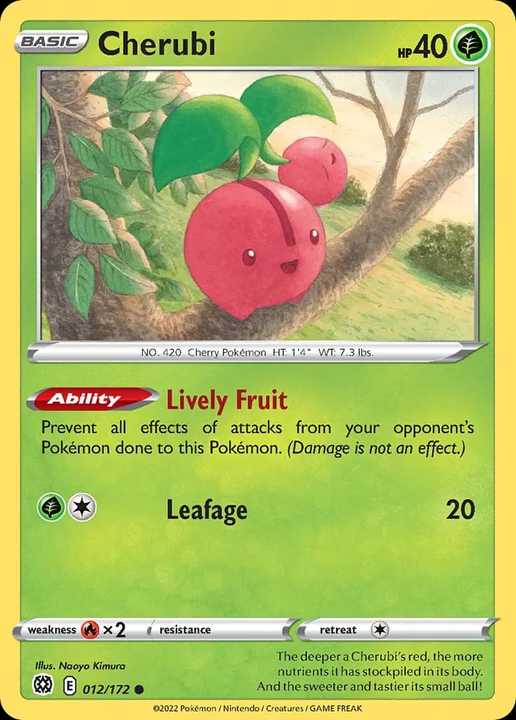 Cherubi — Brilliant Stars 12 Pokémon card