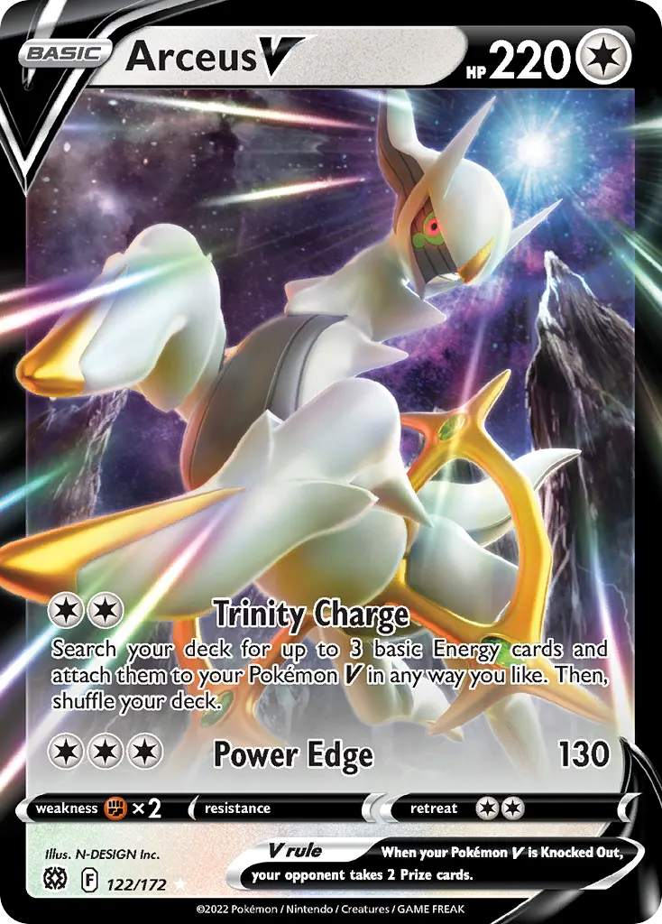 Arceus V — Brilliant Stars 122 Pokémon card