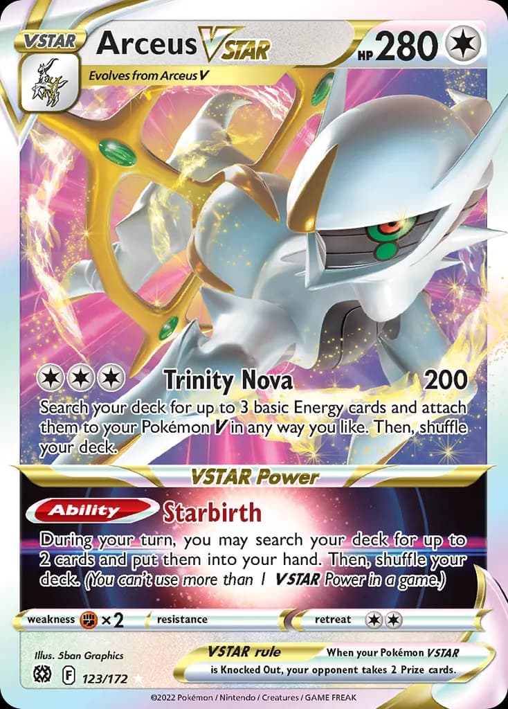Arceus VSTAR — Brilliant Stars 123 Pokémon card