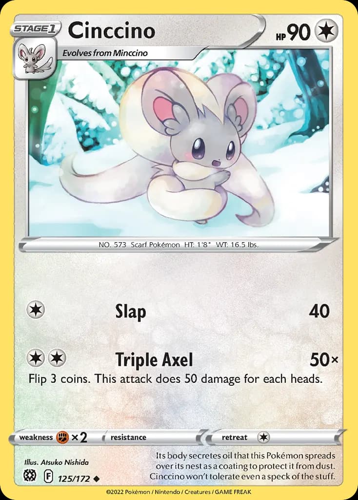 Cinccino — Brilliant Stars 125 Pokémon card